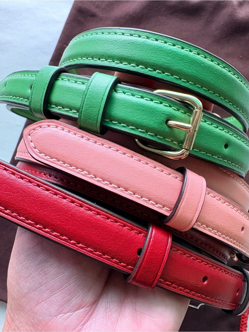 NEW ๐ Coach Apple Green Leather Adjustable Crossbody Replacement Strap - Picture 4 of 15